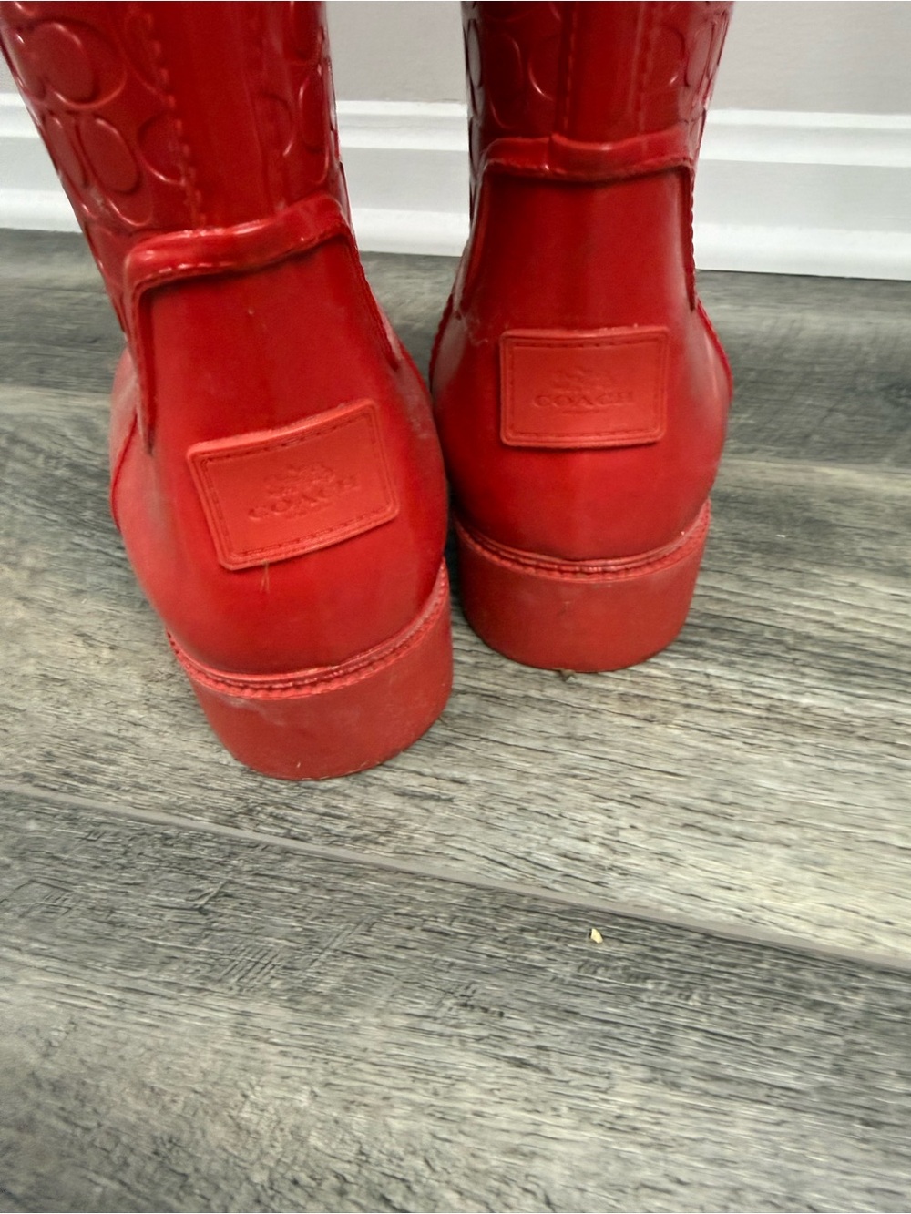 Coach Red Rain Boots - Picture 9 of 15